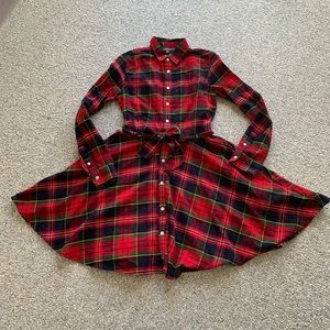 Polo Ralph Lauren Big Girls plaid Shirt dress